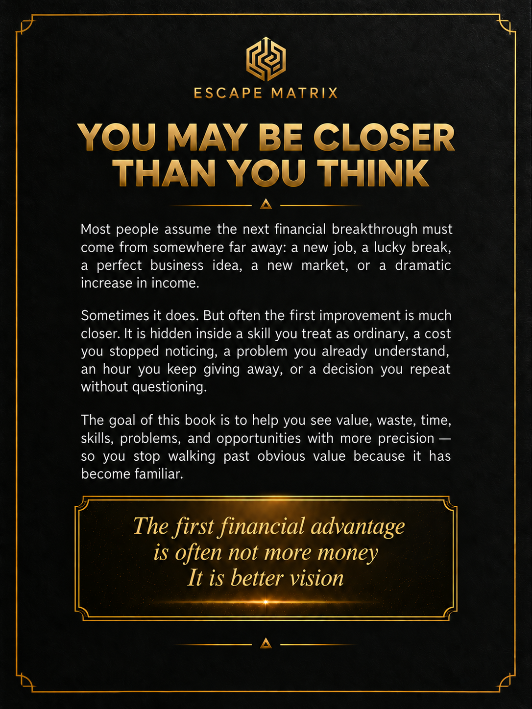 THE MONEY IN YOUR BLIND SPOT